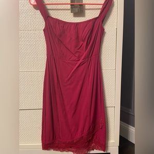 ❤️Free people red lace trim mini❣️